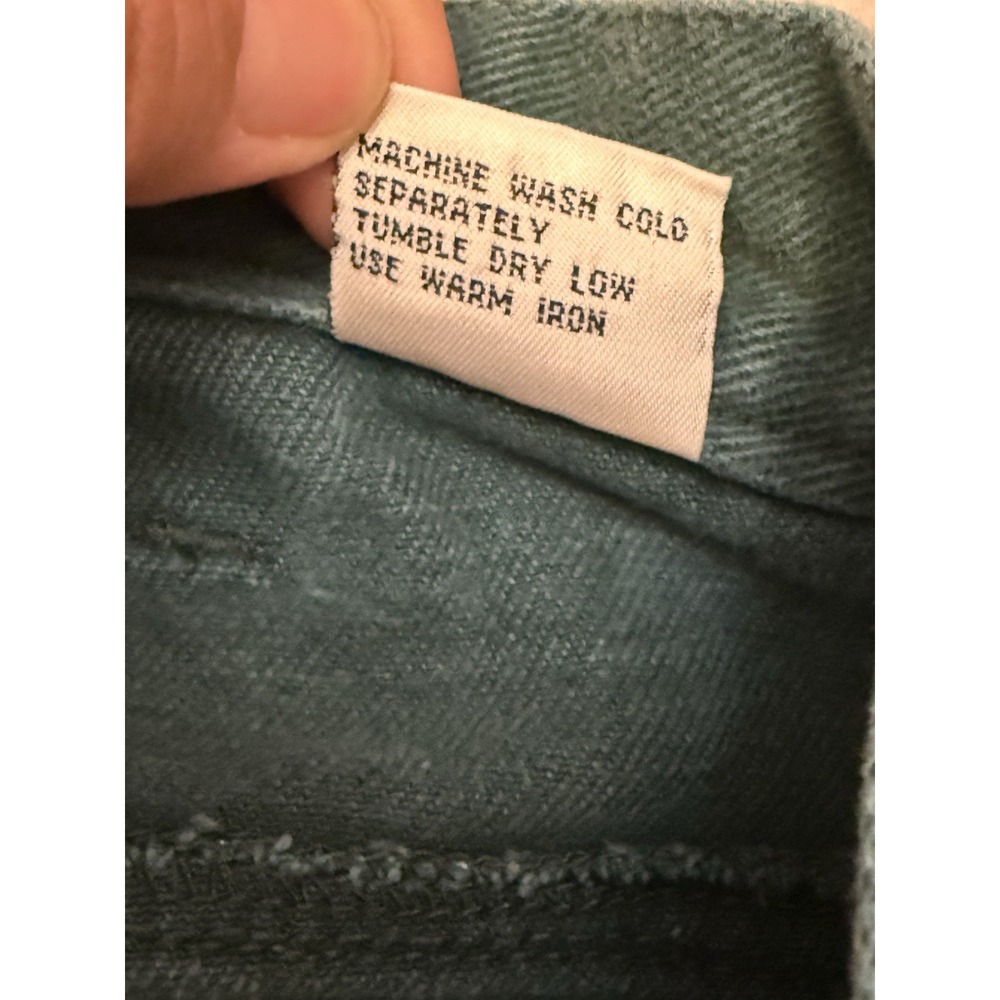 CODA Green Denim Jeans Mens Pleated High Rise Relaxed Tapered Vintage 30x30 - Picture 5 of 8